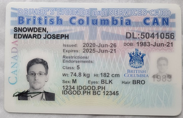 British Columbia Canada Fake ID