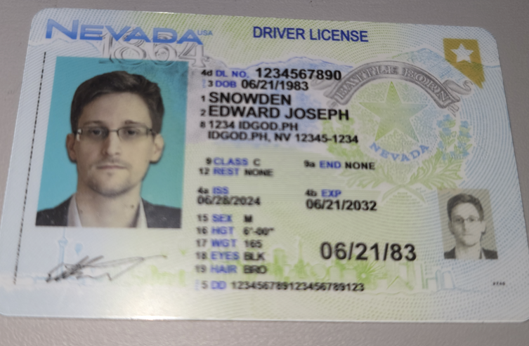 High-Quality Fake Nevada ID Identical DMV Polycarbonate with Security Features