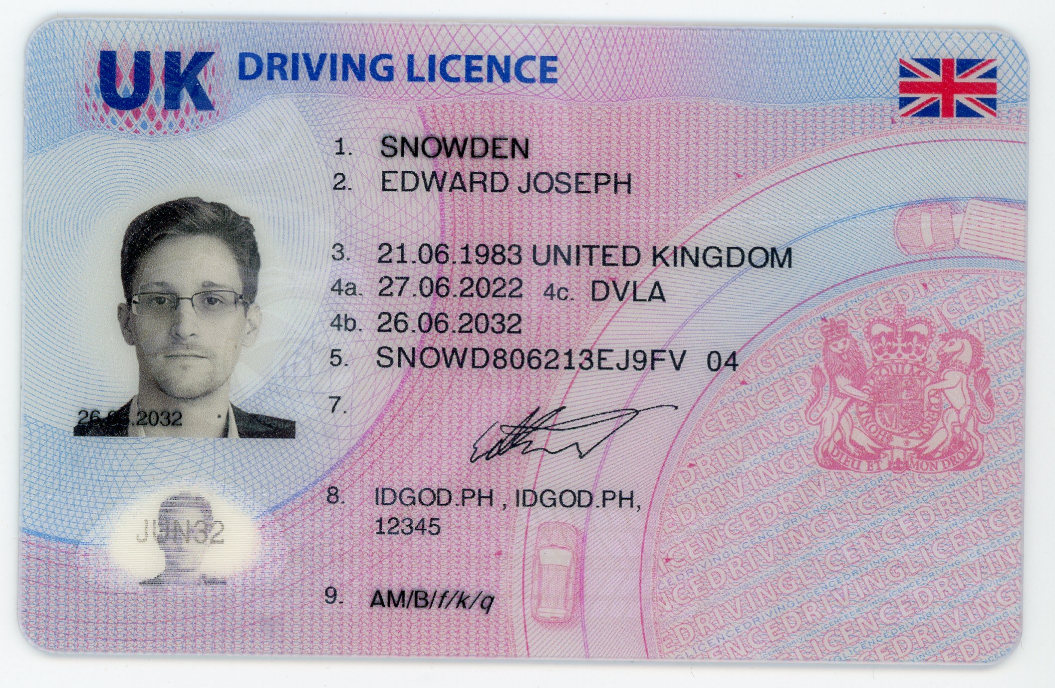 High-Quality Fake UK ID Identical Polycarbonate with Security Features