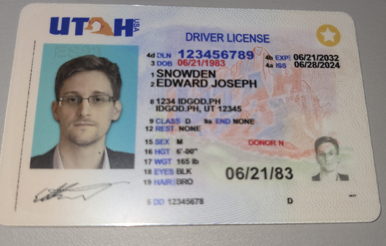 High-Quality Fake Utah ID Identical DMV Polycarbonate with Security Features
