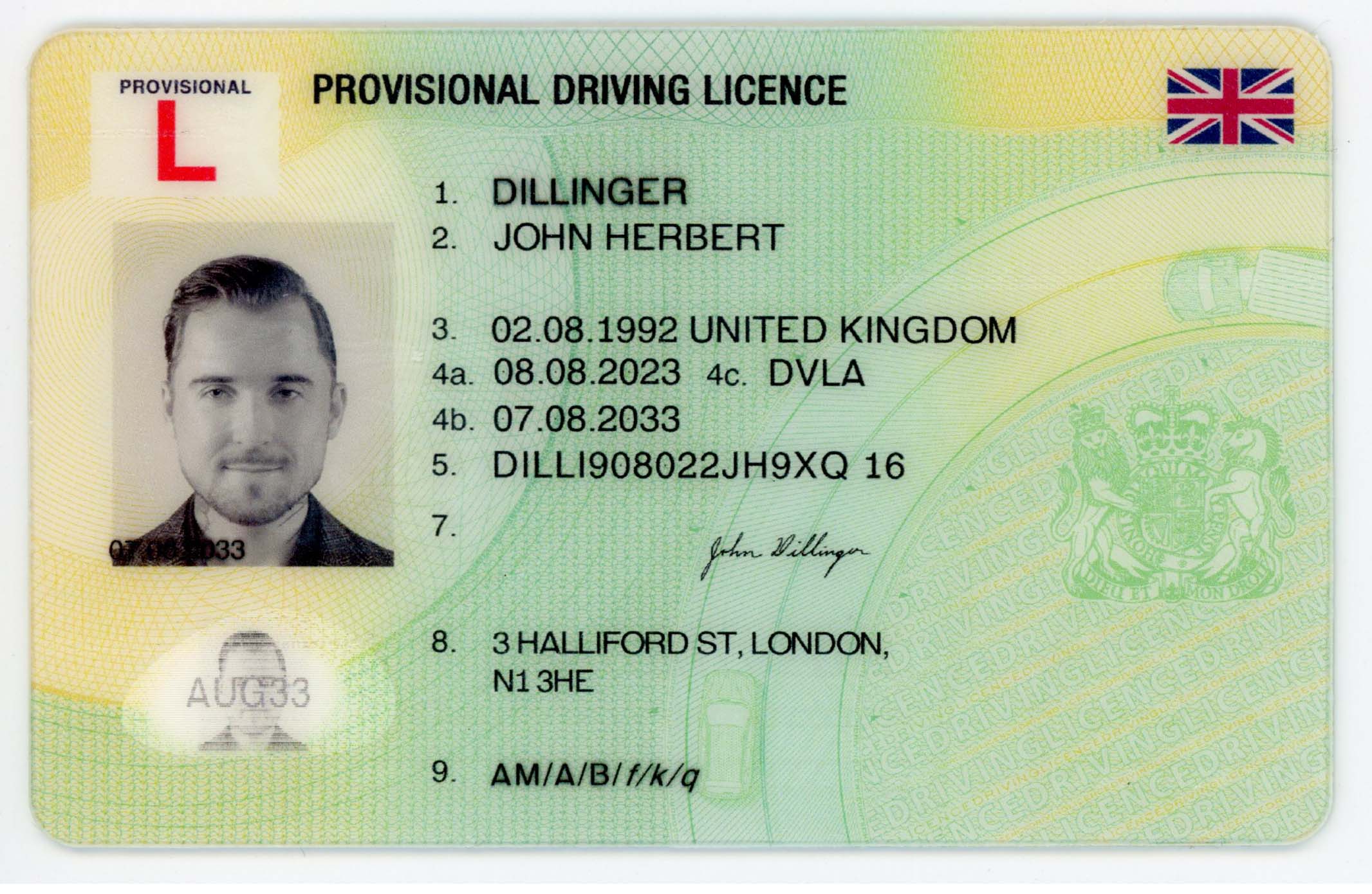 High-Quality United Kingdom Provisional Fake ID with Security Features